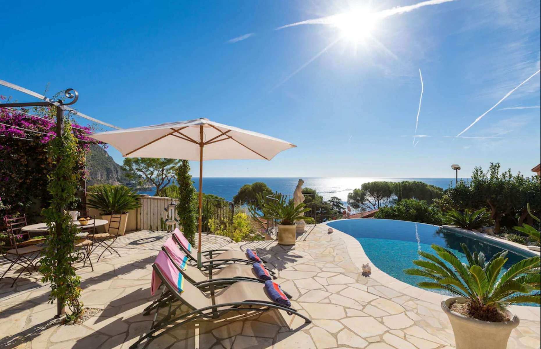 Villa by the sea in Eze-sur-Mer with swimming pool