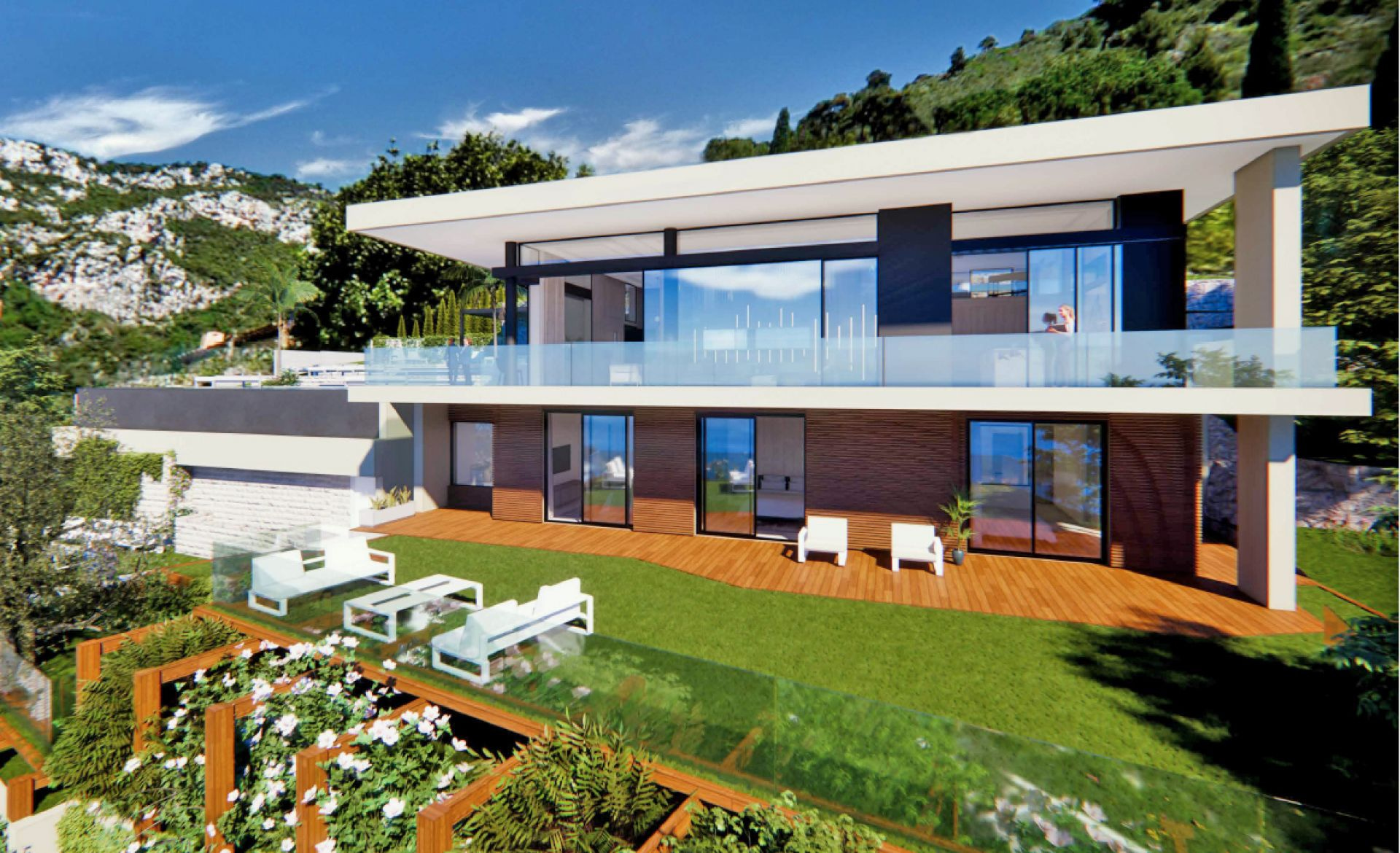 New Villa with Panoramic Sea Views Close to Monaco