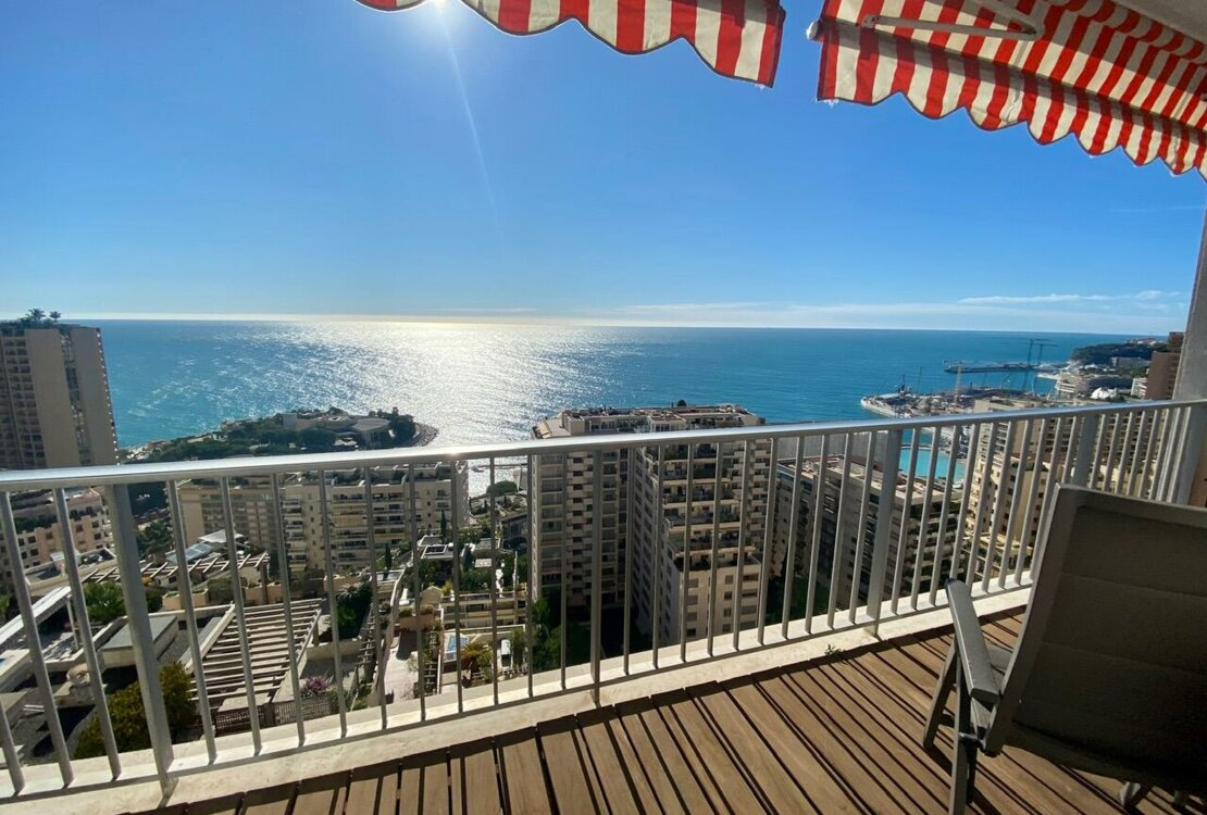 Двухкомнатные апартаменты с видом на море и Монако