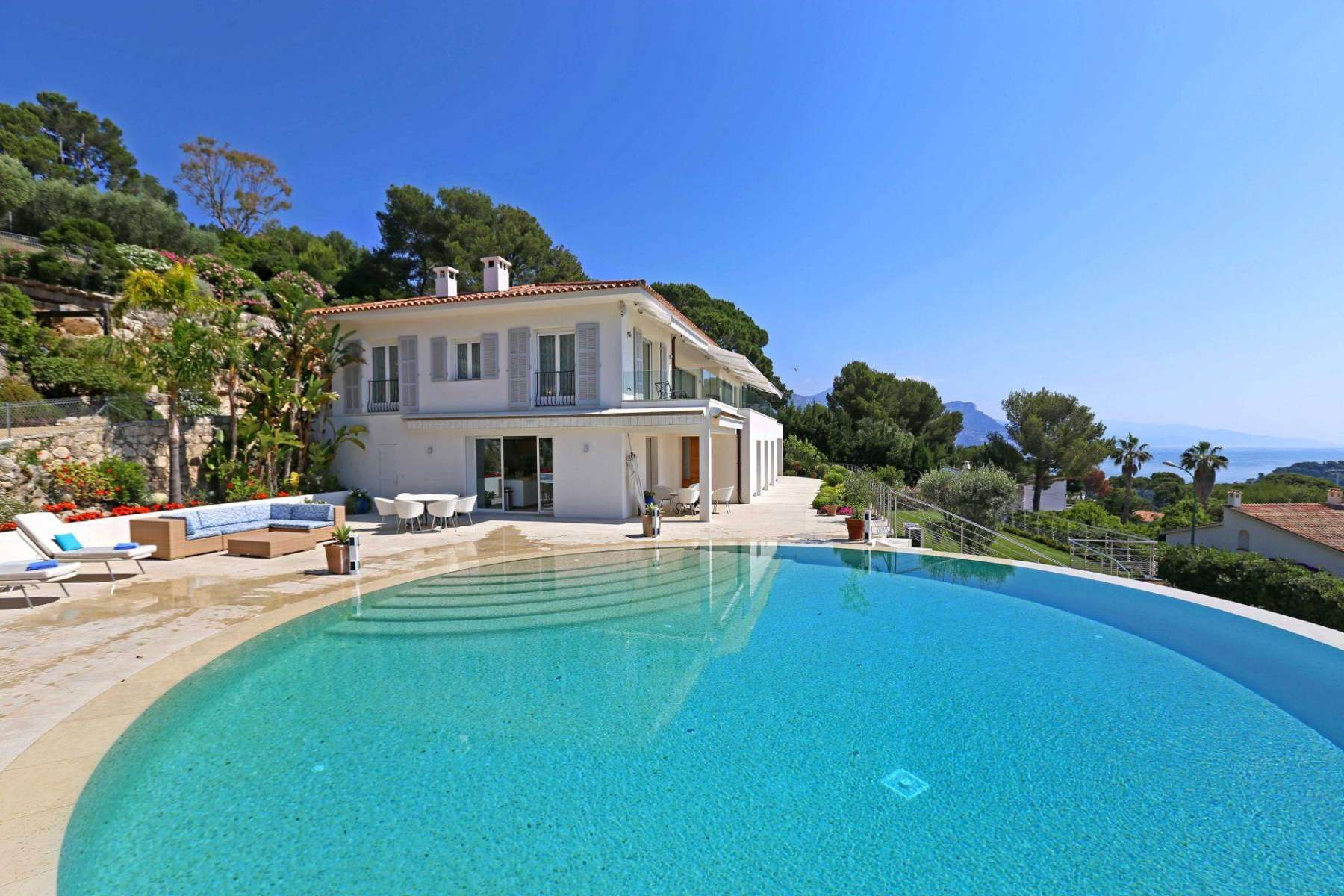 Cap Ferrat Sea View Villa with Modern Design and Expansive Grounds