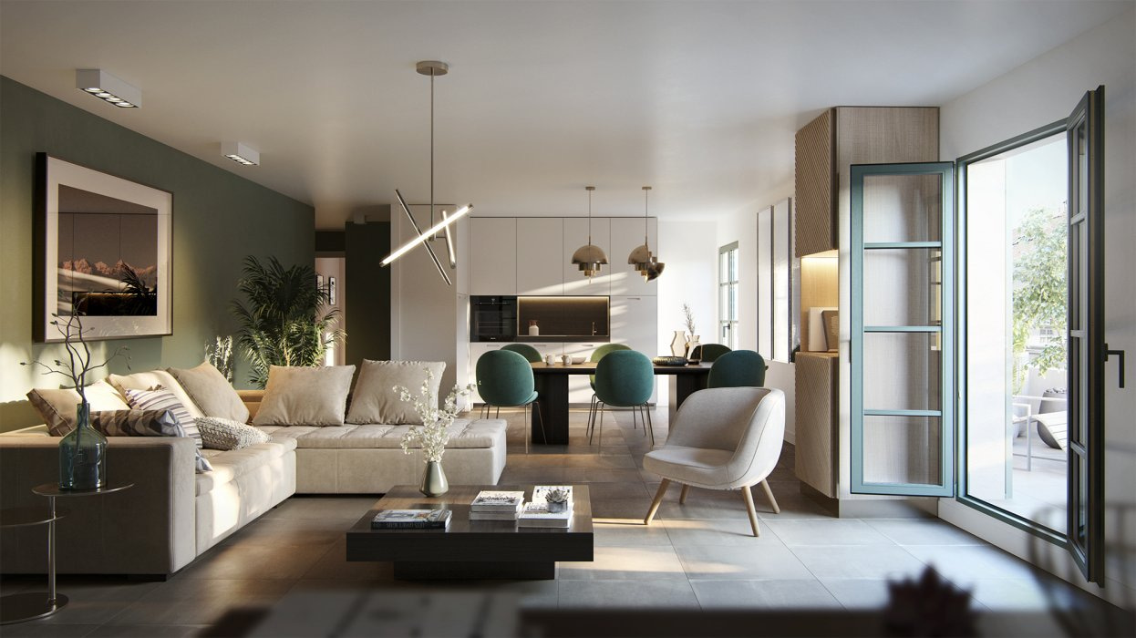 One bedroom flat in new development in prestigious area of Nice